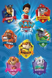 Pyramid Paw Patrol Crests Affiche 61x91,5cm | yourdeclineoration.com