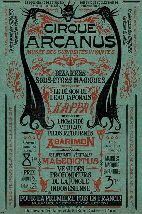 Pyramid Fantastic Beasts the Crimes of Grindelwald Le Cirque Arcanus Affiche 61x91,5cm | yourdeclineoration.com