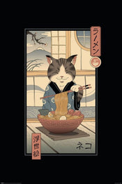 Pyramid Vincent Trinidad Neko Ramen Ukiyoe Affiche 61X91 5cm | yourdeclineoration.com