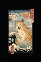 Pyramid Vincent Trinidad Catzilla Ukiyoe Affiche 61X91 5cm | yourdeclineoration.com