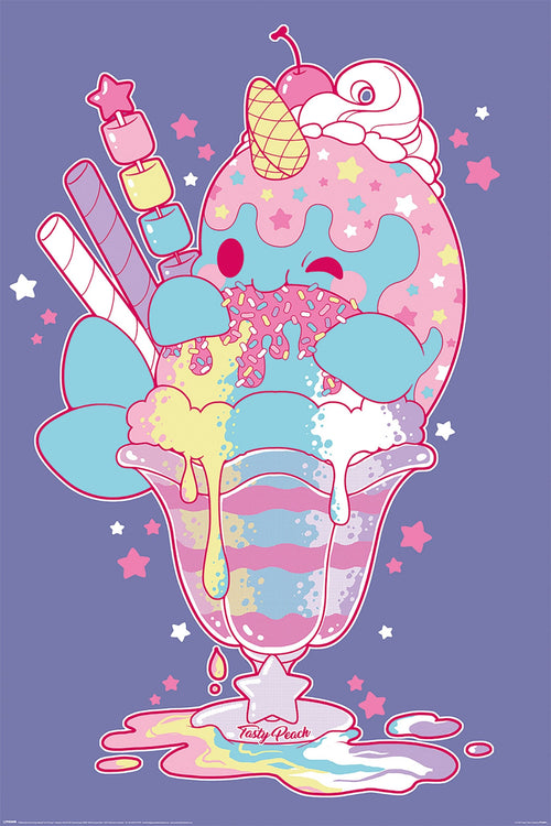 Pyramid PP34991 Tasty Peach Nomwhal Affiche Poster 61X91 5cm | yourdeclineoration.com