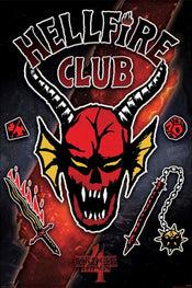pyramid pp35197 stranger things 4 hellfire club emblem rift poster 61x91-5cm | yourdeclineoration.com