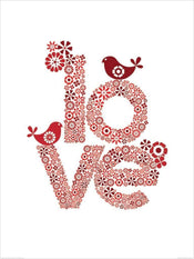 Pyramid Valentina Ramos Red Love affiche art 60x80cm | yourdeclineoration.com