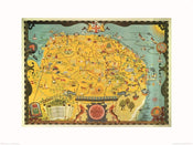 Pyramid Norfolk Map affiche art 60x80cm | yourdeclineoration.com
