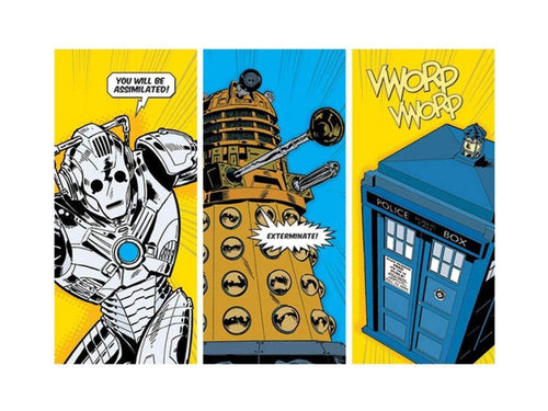 Pyramid Doctor Who Comic Sections affiche art 60x80cm | yourdeclineoration.com