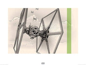 Pyramid Star Wars Episode VII TIE Fighter Pencil Art affiche art 60x80cm | yourdeclineoration.com