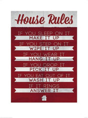 Pyramid House Rules affiche art 60x80cm | yourdeclineoration.com