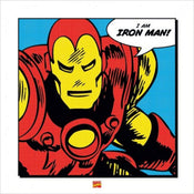 Pyramid Iron Man I Am affiche art 40x40cm | yourdeclineoration.com