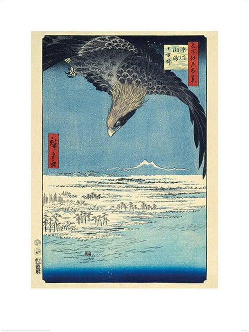 Pyramid Hiroshige Fukagawa Susaki and Jumantsubo affiche art 60x80cm | yourdeclineoration.com