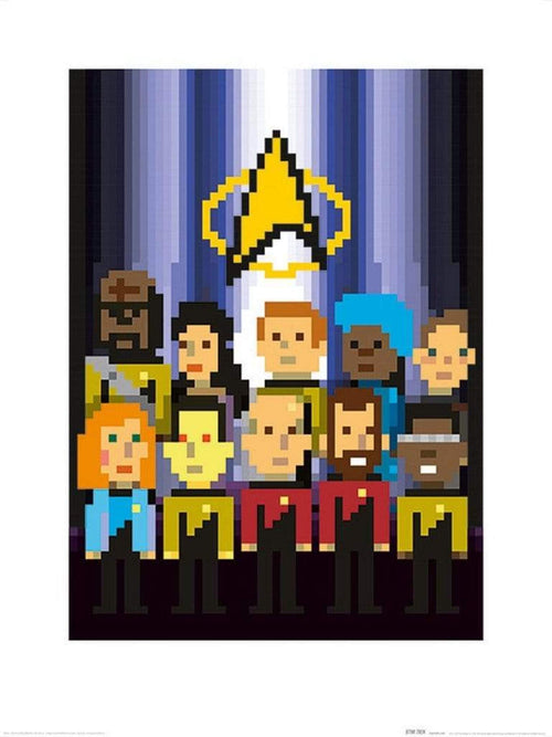 Pyramid Star Trek The Next Generation Trexels TNG Crew affiche art 60x80cm | yourdeclineoration.com