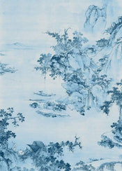 Komar Blue China Papier Peint Intissé 200x280cm 2 bandes | yourdeclineoration.com
