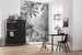 Komar Lac Tropical Black And White Papier Peint Intissé 200x270cm 2 bandes ambiance | yourdeclineoration.com