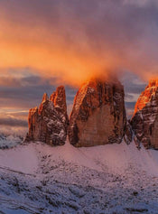 Wizard+Genius Mountain Peaks In Italy Papier Peint Intissé 192x260cm 4 bandes | yourdeclineoration.com