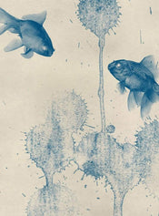 Wizard+Genius Blue Fish Papier Peint Intissé 192x260cm 4 bandes | yourdeclineoration.com