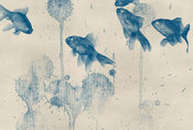 Wizard+Genius Blue Fish Papier Peint Intissé 384x260cm 8 bandes | yourdeclineoration.com