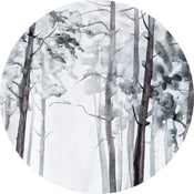 Wizard+Genius Watercolour Forest Papier Peint Intissé 140x140cm rond | yourdeclineoration.com