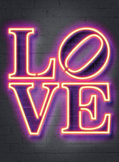 Wizard+Genius Neon Tube Love Papier Peint Intissé 192x260cm 4 bandes | yourdeclineoration.com