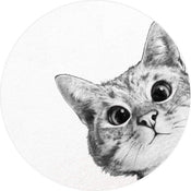 Wizard+Genius Sneaky Cat Papier Peint Intissé 140x140cm rond | yourdeclineoration.com