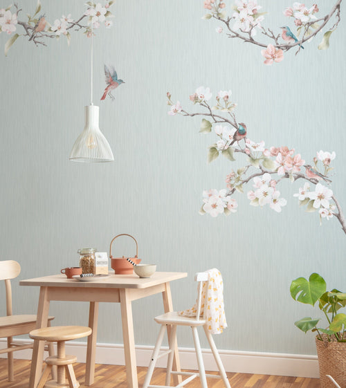 Komar Apple Bloom Intisse Papier Peint 250x250cm 5 bandes interieur | yourdeclineoration.com