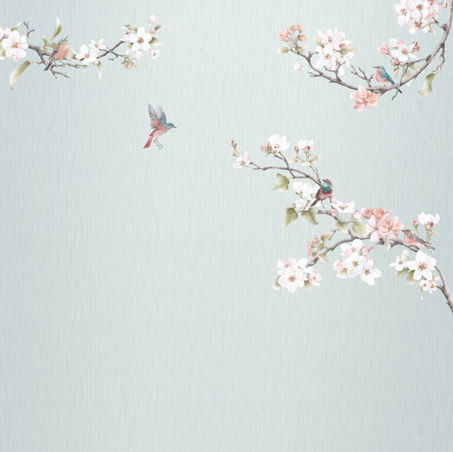 Komar Apple Bloom Intisse Papier Peint 250x250cm 5 bandes | yourdeclineoration.com