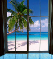 Dimex Beach Window View Papier Peint 225x250cm 3 bandes | yourdeclineoration.com