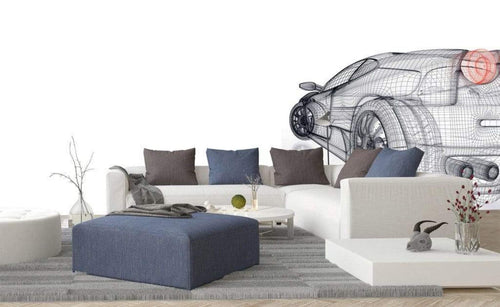Dimex Car Model Light Papier Peint 225x250cm 3 bandes ambiance | yourdeclineoration.com