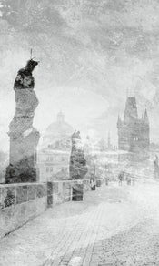 Dimex Charles Bridge Abstract II Papier Peint 150x250cm 2 bandes | yourdeclineoration.com