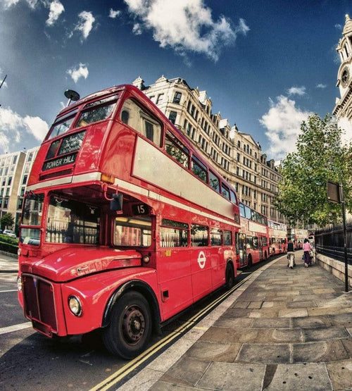 Dimex Double Decker Bus Papier Peint 225x250cm 3 bandes | yourdeclineoration.com