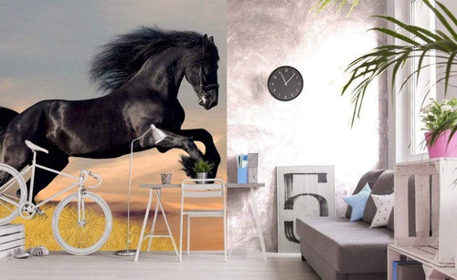 Dimex Horse Papier Peint 225x250cm 3 bandes ambiance | yourdeclineoration.com