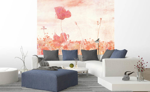 Dimex Poppies Abstract Papier Peint 225x250cm 3 bandes ambiance | yourdeclineoration.com