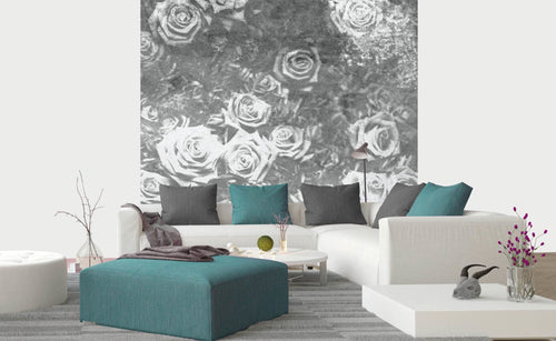 Dimex Roses Abstract II Papier Peint 225x250cm 3 bandes ambiance | yourdeclineoration.com