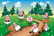 Dimex Sheep Papier Peint 375x250cm 5 bandes | yourdeclineoration.com