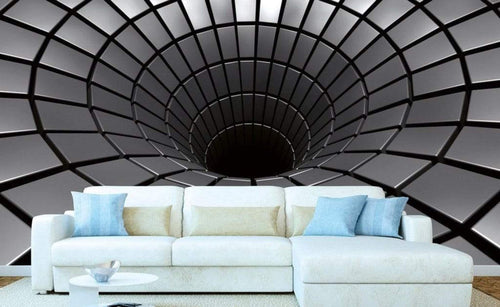 Dimex Silver Hole Papier Peint 375x250cm 5 bandes ambiance | yourdeclineoration.com