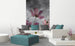 Dimex Violet Flower Abstract Papier Peint 150x250cm 2 bandes ambiance | yourdeclineoration.com