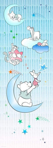Komar Winnie Pooh Piglet and Stars Papier Peint Intissé 100x280cm 2 bandes | yourdeclineoration.com