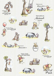 Komar Winnie Pooh Stripes Papier Peint Intissé 200x280cm 4 bandes | yourdeclineoration.com