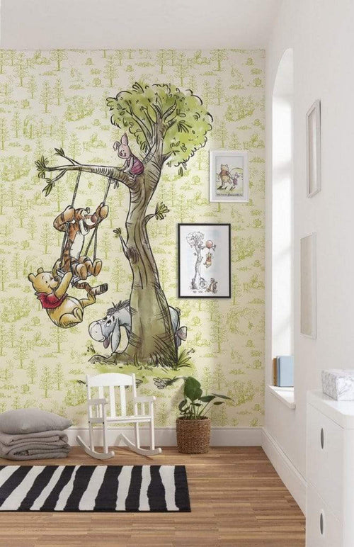 Komar Winnie Pooh in the wood Papier Peint Intissé 200x280cm 4 bandes ambiance | yourdeclineoration.com