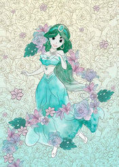 Komar Jasmin Pale Flowers Papier Peint Intissé 200x280cm 4 bandes | yourdeclineoration.com