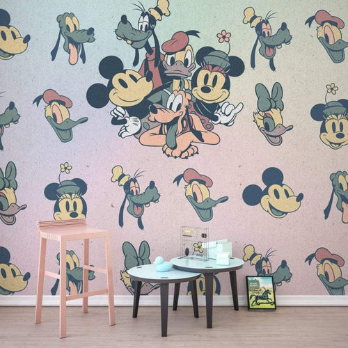 Komar Mickey Fab5 Papier Peint Intissé 300x280cm 6 bandes ambiance | yourdeclineoration.com