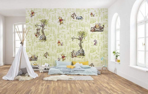 Komar Winnie Pooh Friends Papier Peint Intissé 300x280cm 6 bandes ambiance | yourdeclineoration.com