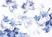 Komar Blue Silhouettes Intisse Papier Peint 350X250cm 7 Bandes | yourdeclineoration.com