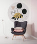 Komar Mickey Modern Art Papier Peint Adhésif 125x125cm Rond ambiance | yourdeclineoration.com