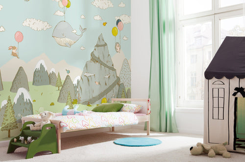 Komar Intisse Papier Peint Iax8 0028 Mountain Traveler Interieur | yourdeclineoration.com