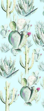 Komar Cactus Blue Papier Peint Intissé 100x250cm 1 bande | yourdeclineoration.com