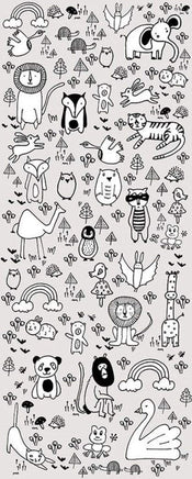 Komar Scribble Park Papier Peint Intissé 100x250cm 1 bande | yourdeclineoration.com