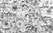 Komar Shades Black and White Papier Peint Intissé 400x250cm 4 bandes | yourdeclineoration.com